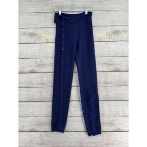 RUVE Imalona Button Down Leg Flap Waist Pants Womens M Purple Skinny Fit NEW